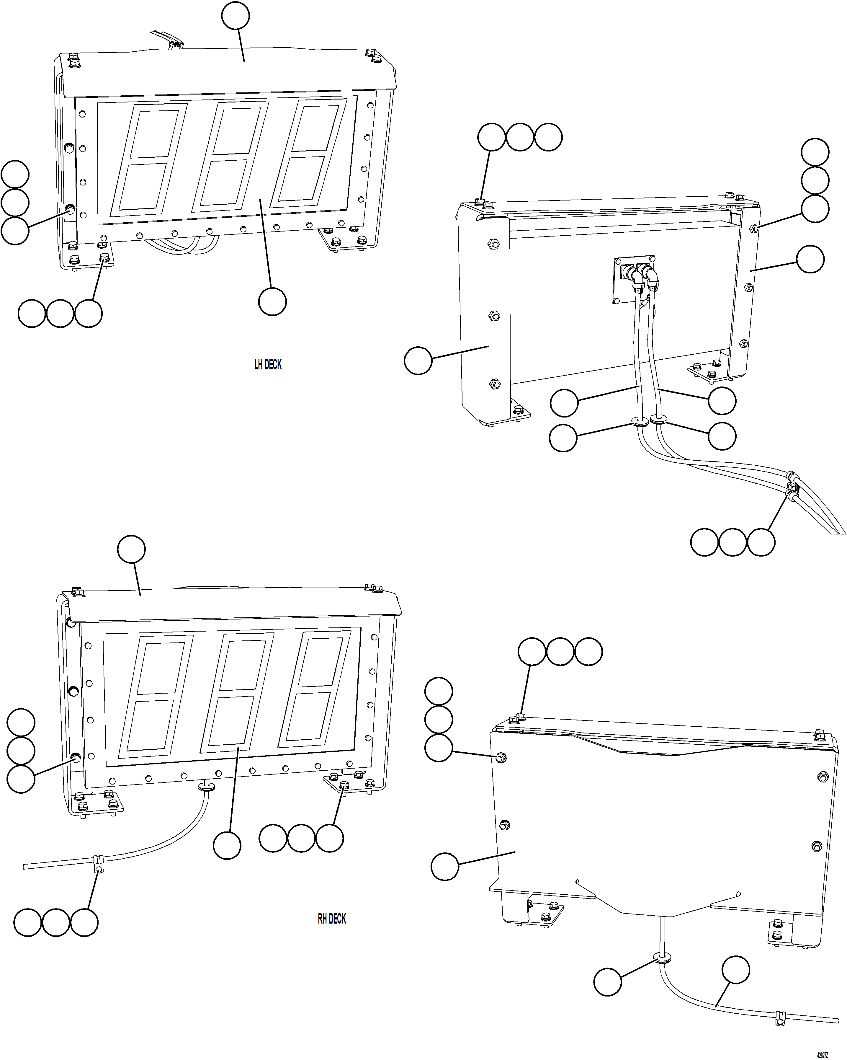 Komatsu parts book diagram for AFE57-HT 830E-1AC S/N A40966, A40987 & A40990 - A40992  SEVERSTAL: PLM SCOREBOARD INSTALLATION