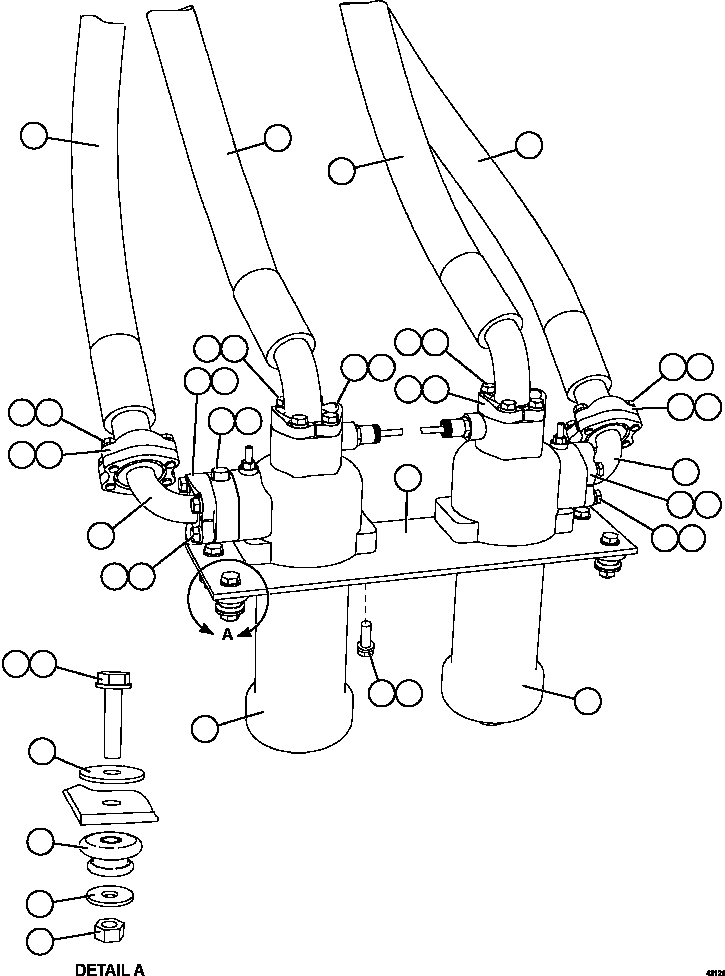 Komatsu parts book diagram for AFE57-HT 830E-1AC S/N A40966, A40987 & A40990 - A40992  SEVERSTAL: HOIST FILTER INSTALLATION