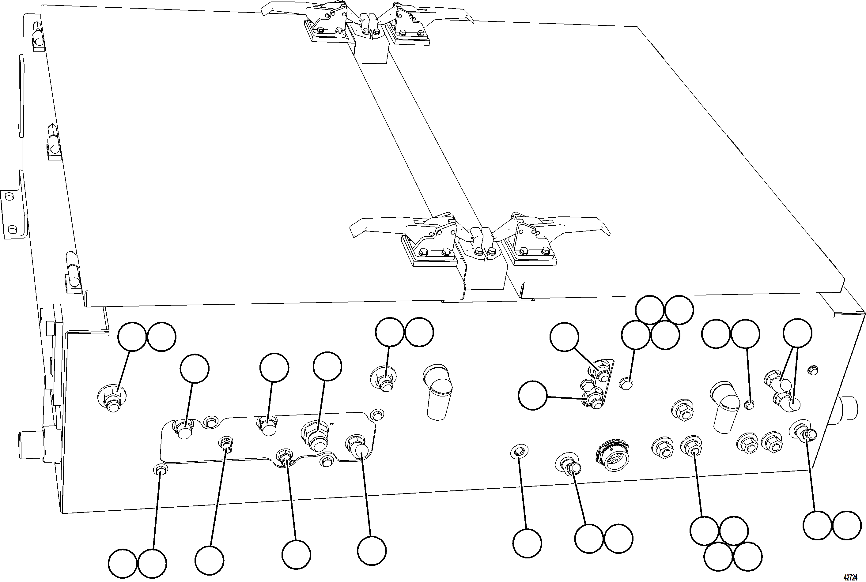 Komatsu parts book diagram for AFE57-HT 830E-1AC S/N A40966, A40987 & A40990 - A40992  SEVERSTAL: HYDRAULIC CABINET  2/4