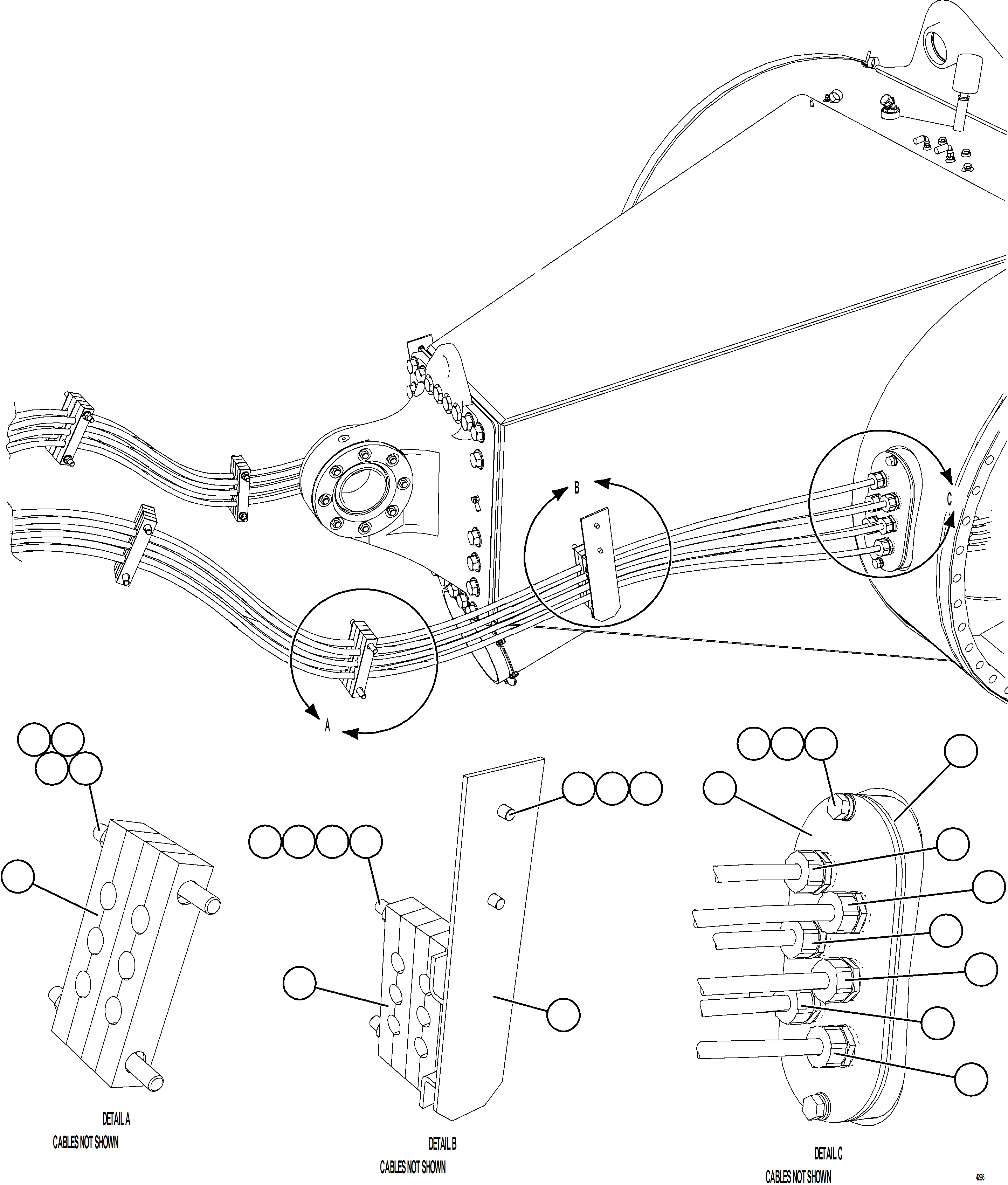Dump Trucks Komatsu / AFE57-JD 830E-1AC S/N A41020 - A41024  DECKER COAL LIGHTHOUSE(AFE57-JD) / WHEEL MOTOR WIRING  3/4(302 : 42993)