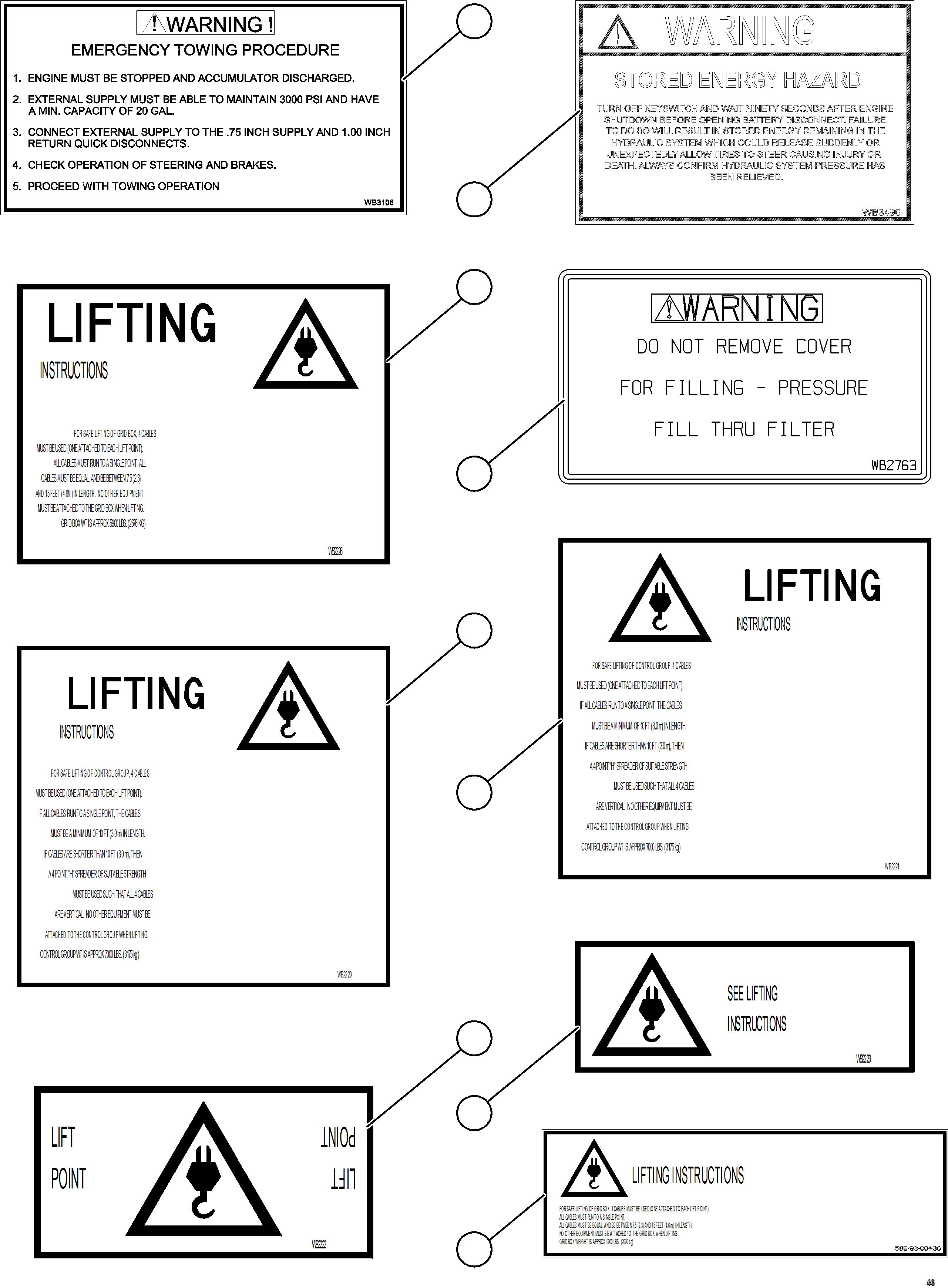 Komatsu parts book diagram for AFE57-JJ 830E-1AC S/N A41035 COLOWYO: DECALS & WARNINGS    3/5