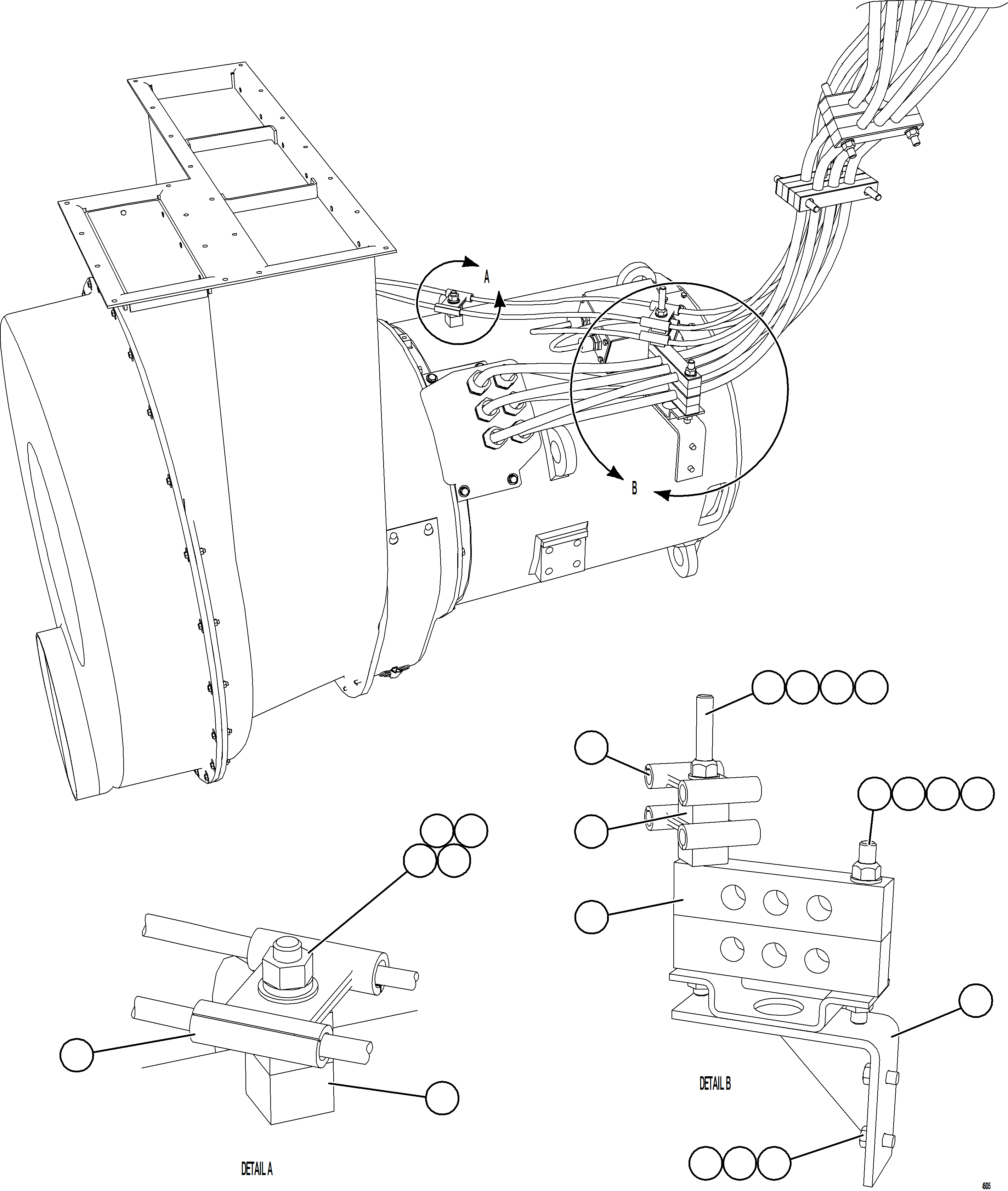 Komatsu parts book diagram for AFE57-JJ 830E-1AC S/N A41035 COLOWYO: ALTERNATOR WIRING    2/3