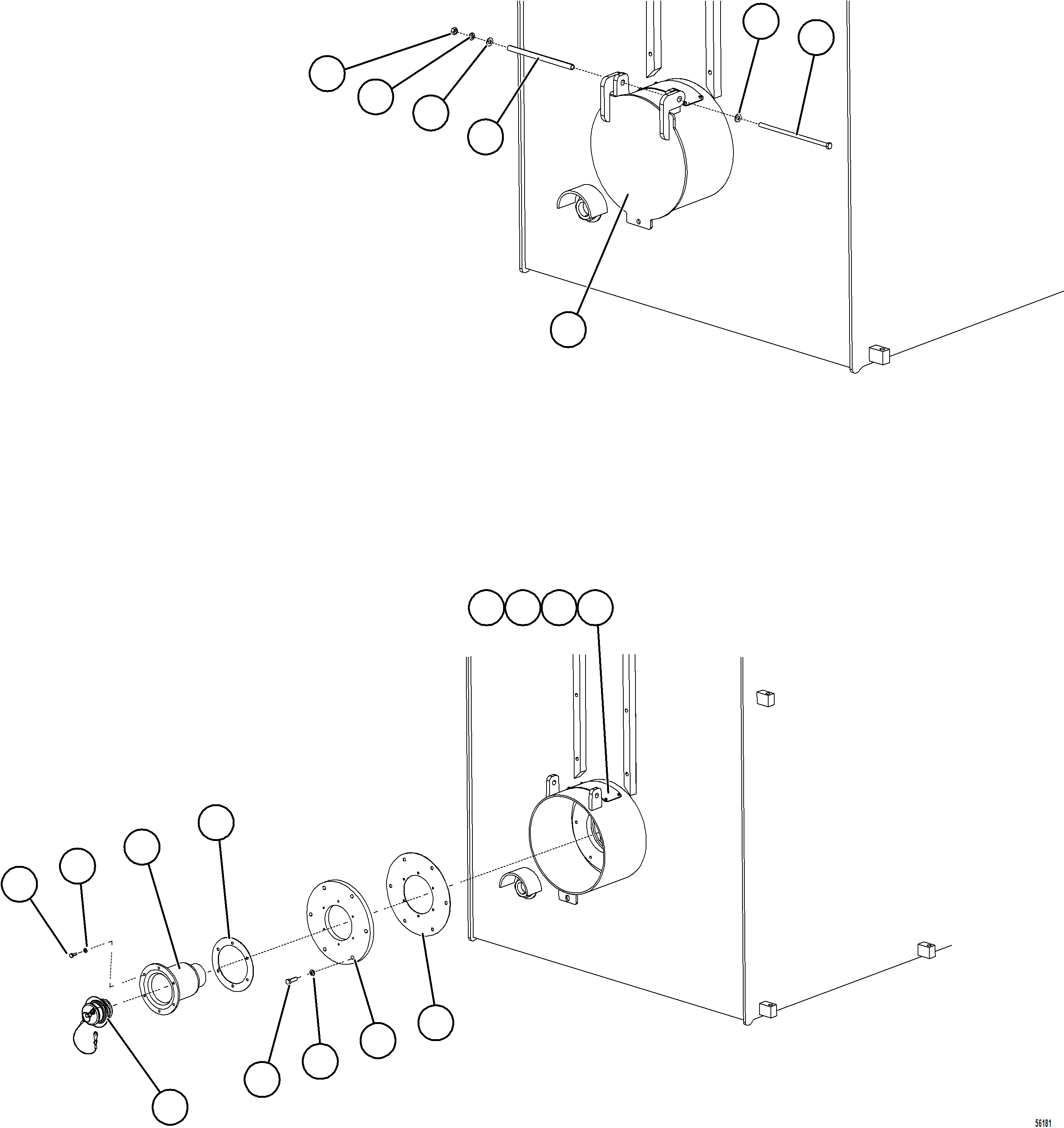 Komatsu parts book diagram for AFE57-JJ 830E-1AC S/N A41035 COLOWYO: FUEL TANK QUICK FILL - RH