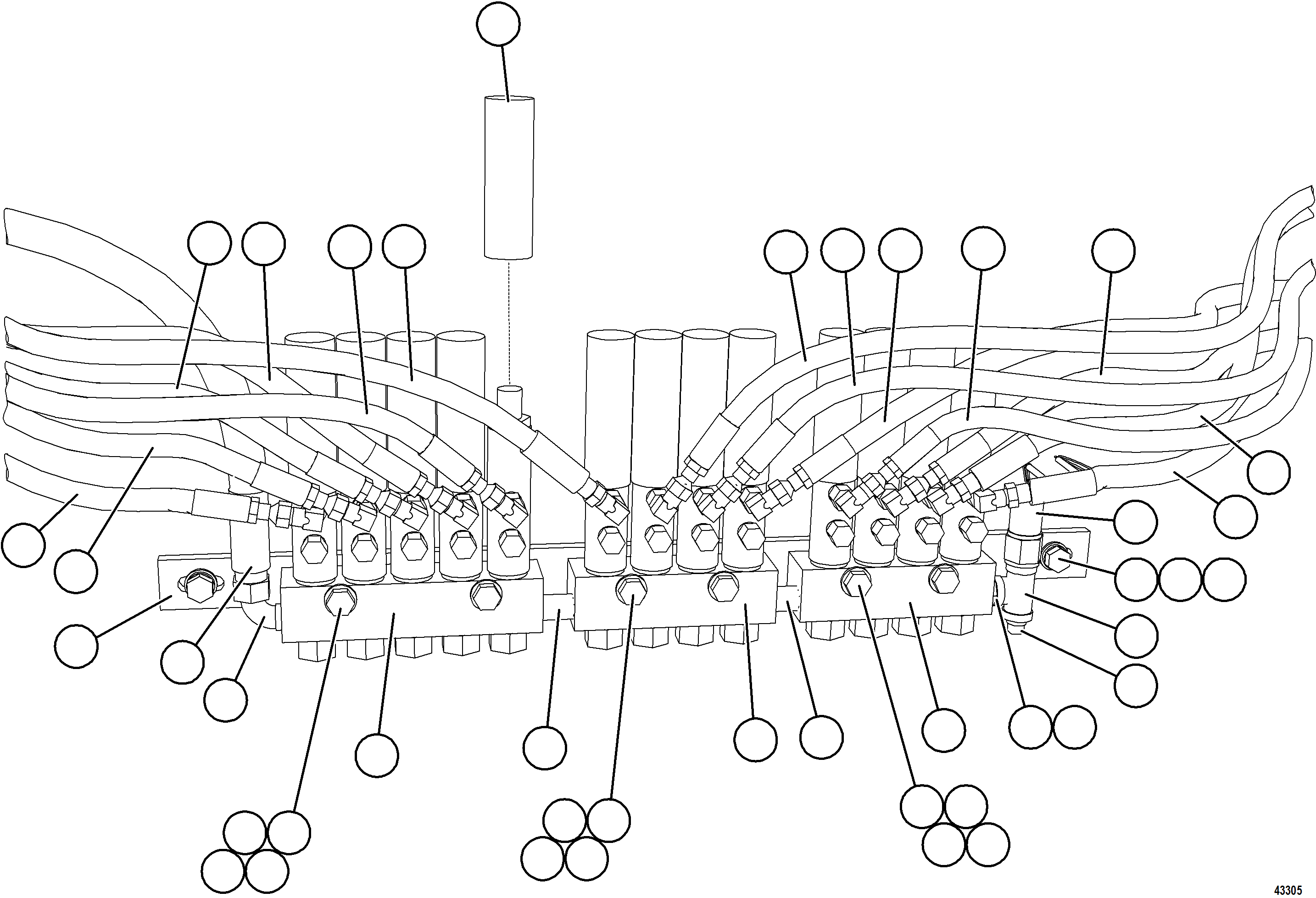Komatsu parts book diagram for AFE57-JJ 830E-1AC S/N A41035 COLOWYO: AUTOMATIC LUBRICATION - REAR AXLE    2/3