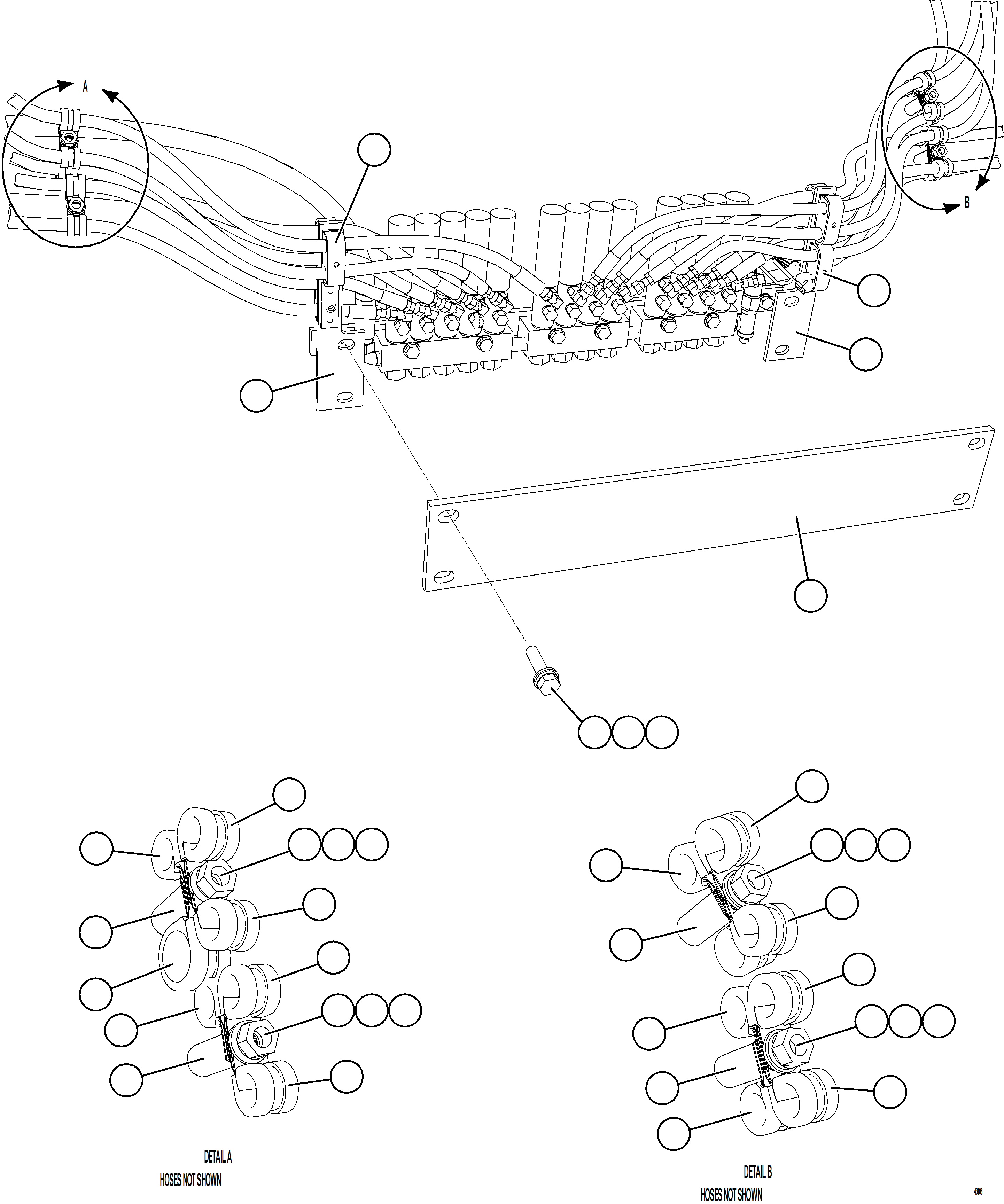 Komatsu parts book diagram for AFE57-JJ 830E-1AC S/N A41035 COLOWYO: AUTOMATIC LUBRICATION - REAR AXLE    3/3