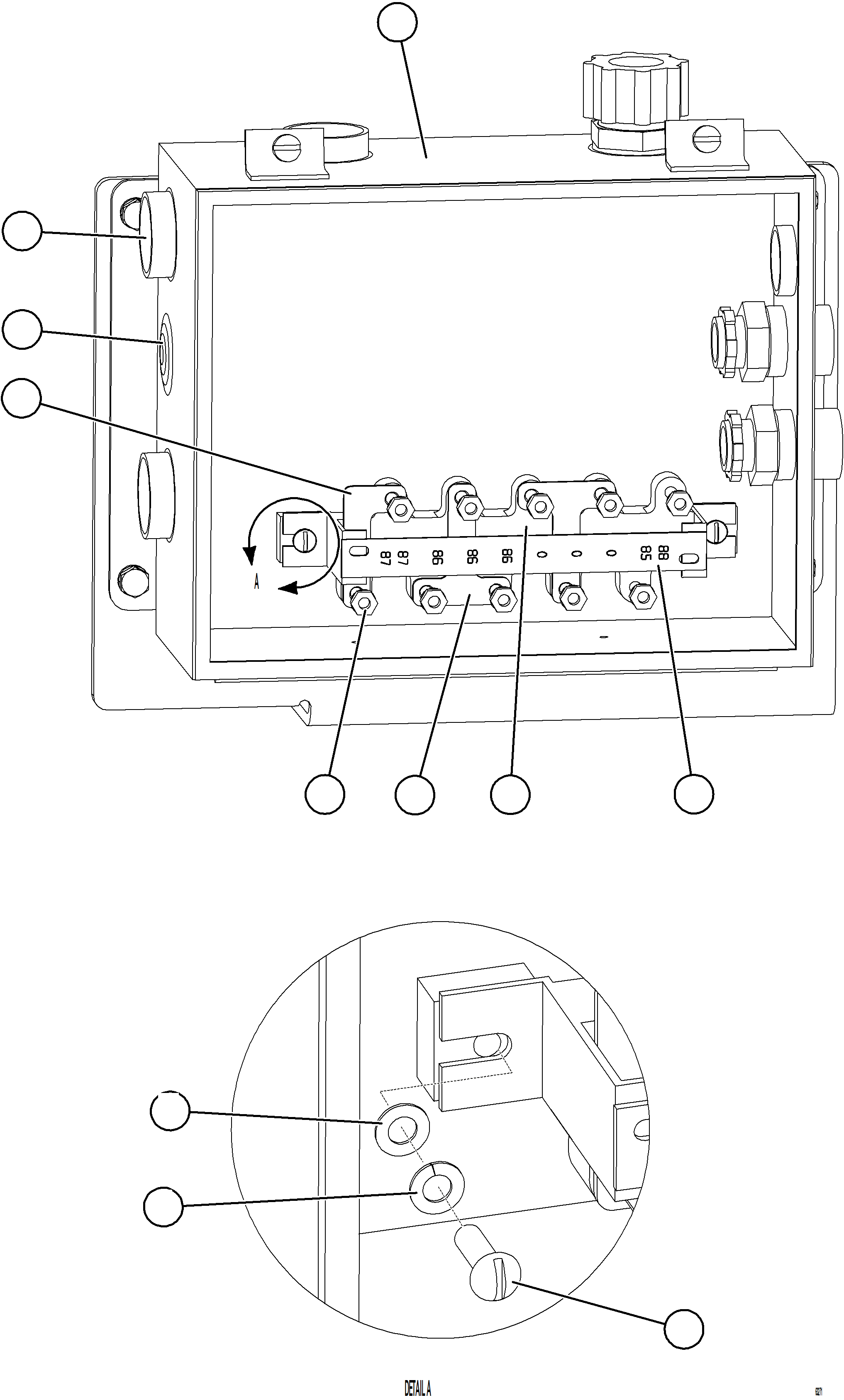 Komatsu parts book diagram for AFE57-JJ 830E-1AC S/N A41035 COLOWYO: HOT START SYSTEM - JUNCTION BOX    EJ5557