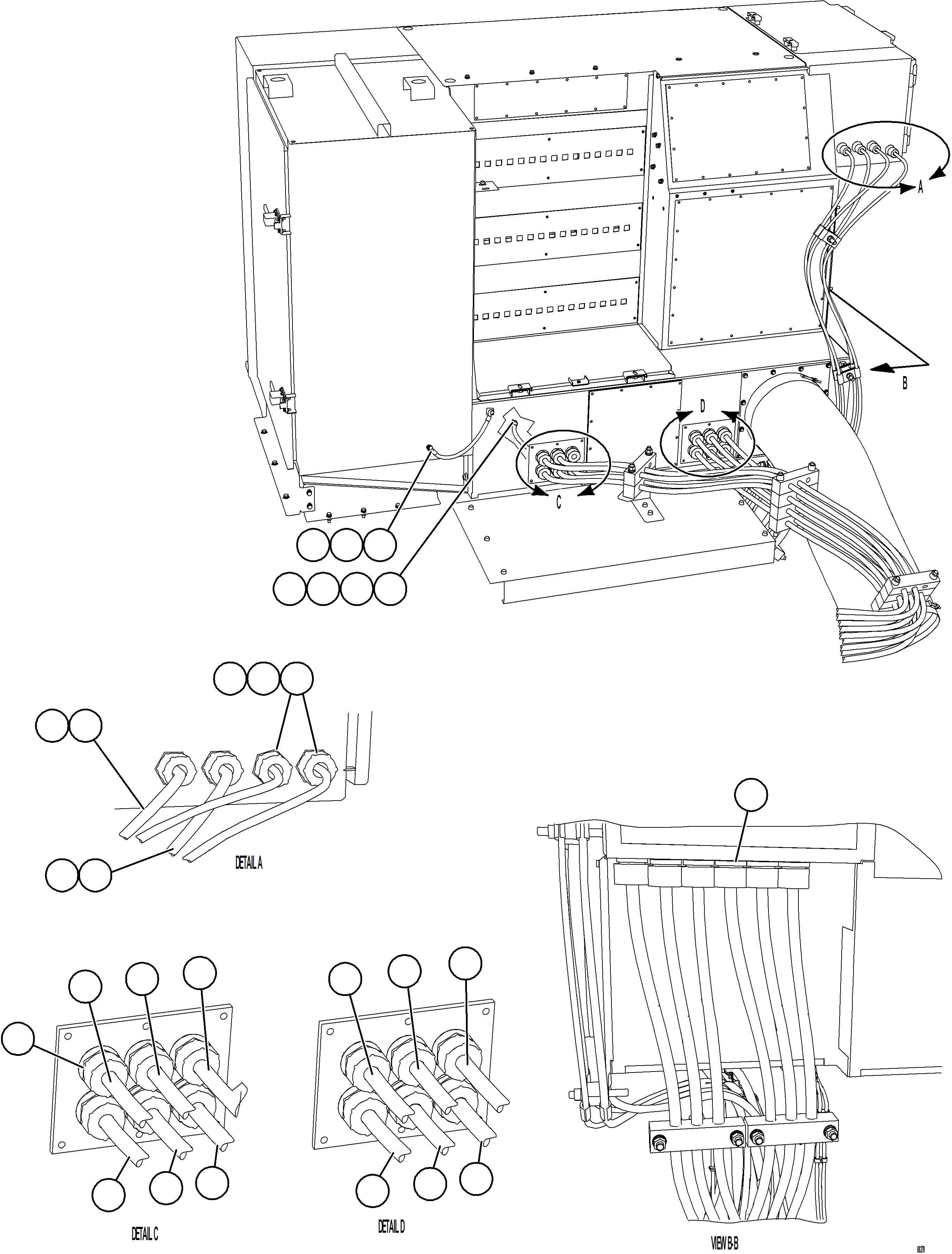 Dump Trucks Komatsu / AFE57-JU 830E-1AC S/N A41074  MANTOS COPPER(AFE57-JU) / CONTROL CABINET WIRING(286 : 68270)
