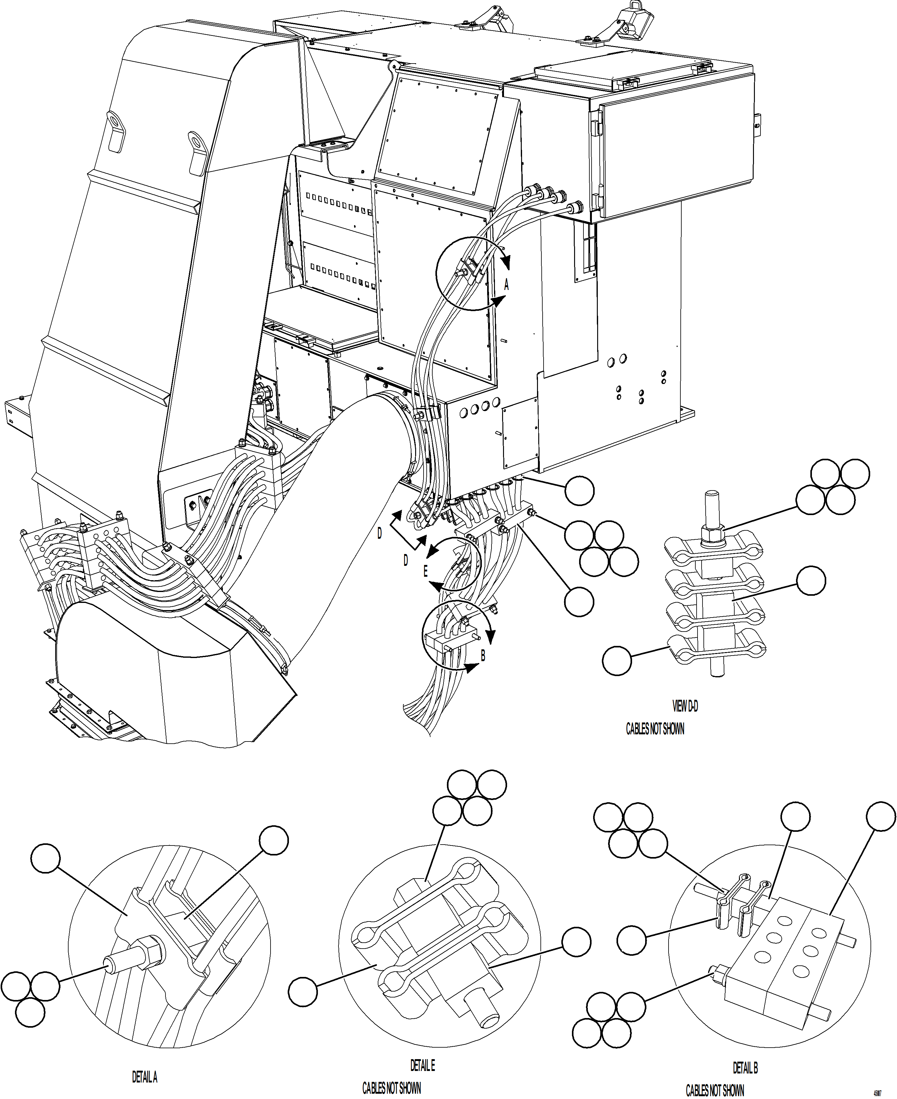 Dump Trucks Komatsu / AFE57-JU 830E-1AC S/N A41074  MANTOS COPPER(AFE57-JU) / ALTERNATOR WIRING    1/3(304 : 45007)