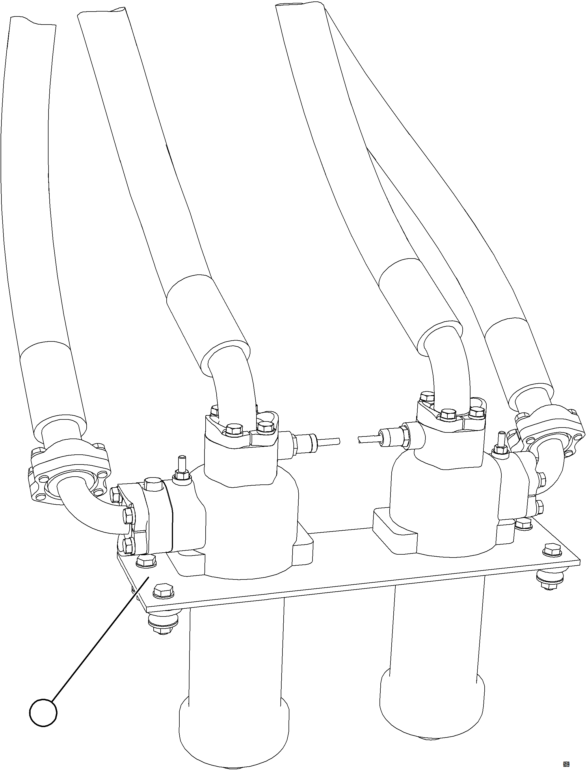 Dump Trucks Komatsu / AFE57-JU 830E-1AC S/N A41074  MANTOS COPPER(AFE57-JU) / HOIST FILTER PLATE(536 : 68599)