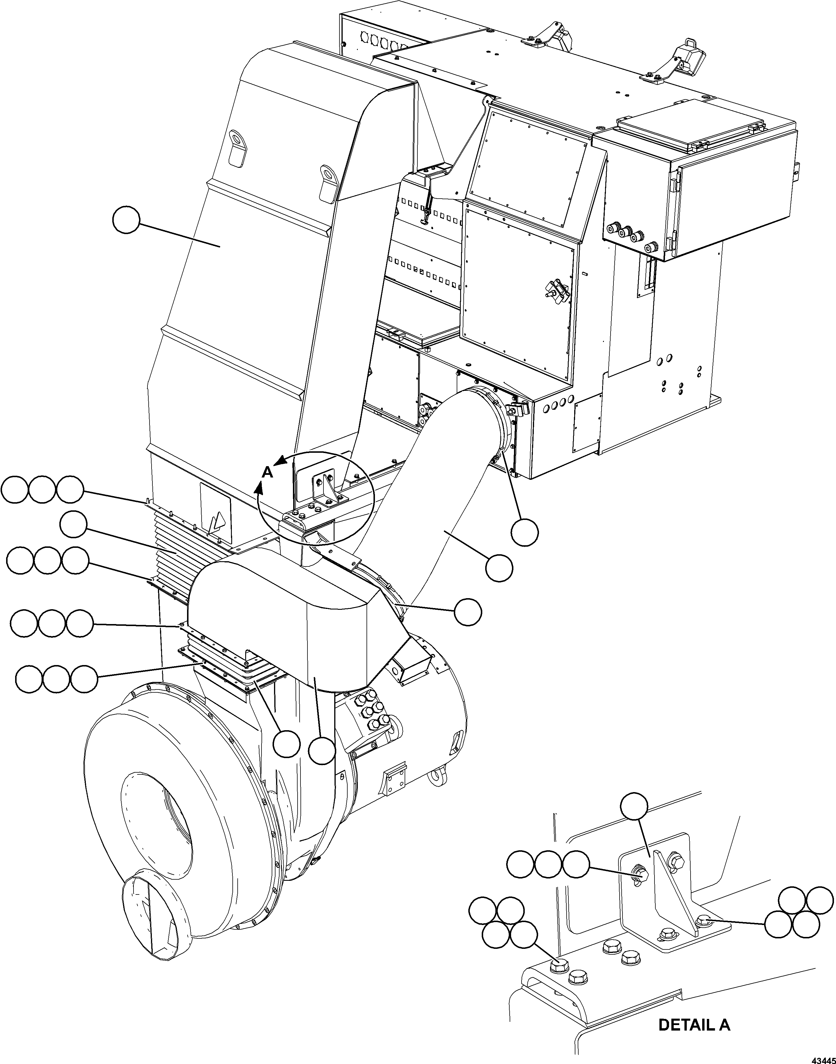Dump Trucks Komatsu / AFE57-JZ 830E-1AC S/N A41086 - A41087  VALE - ITABIRA(AFE57-JZ) / BLOWER INLET INSTALLATION 1/2(286 : 43445)