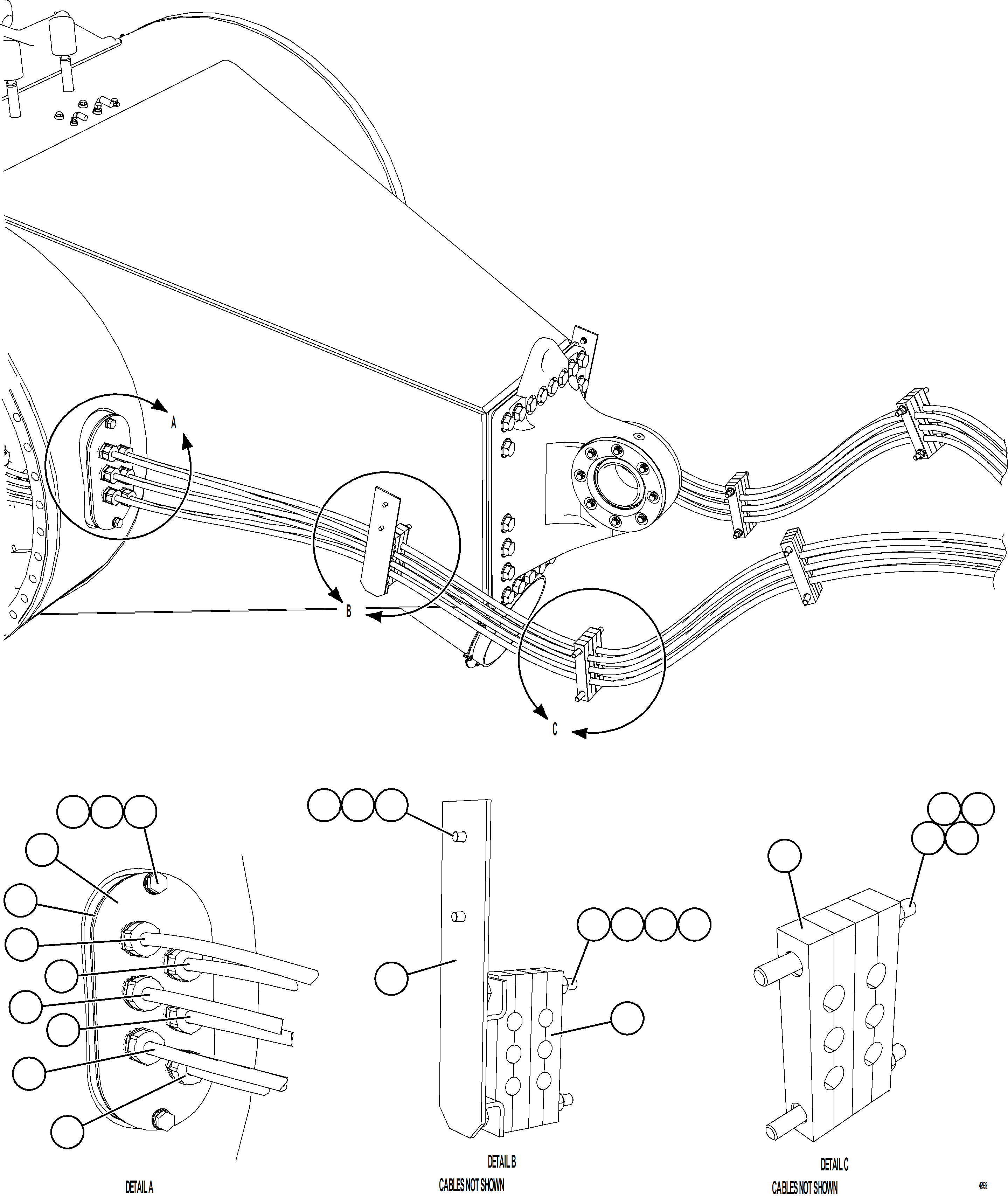 Dump Trucks Komatsu / AFE57-JZ 830E-1AC S/N A41086 - A41087  VALE - ITABIRA(AFE57-JZ) / WHEEL MOTOR WIRING 2/4(294 : 42992)