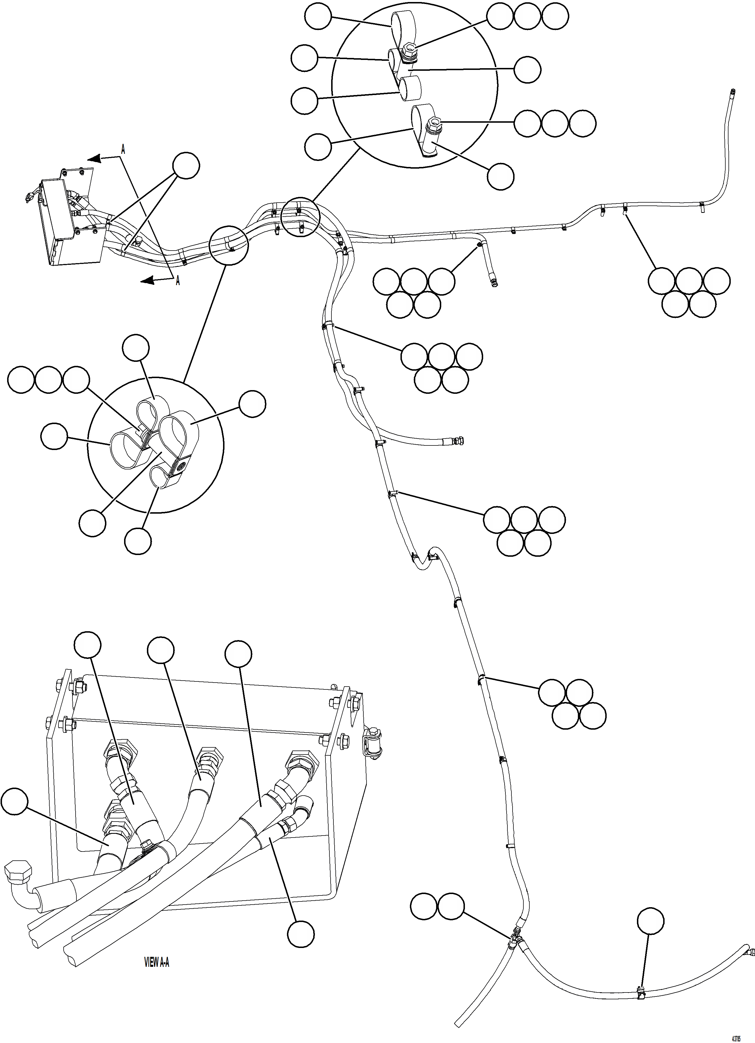 Dump Trucks Komatsu / AFE57-JZ 830E-1AC S/N A41086 - A41087  VALE - ITABIRA(AFE57-JZ) / SERVICE CENTER PIPING 3/3(654 : 43785)