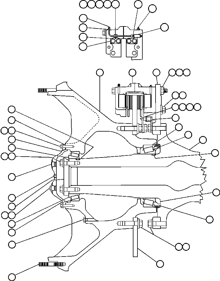 Komatsu parts book diagram for AFE57-X 830E-AC S/N A30101     HIBBING TACONITE: SPINDLE, HUB & BRAKE ASSEMBLY (EL0551)