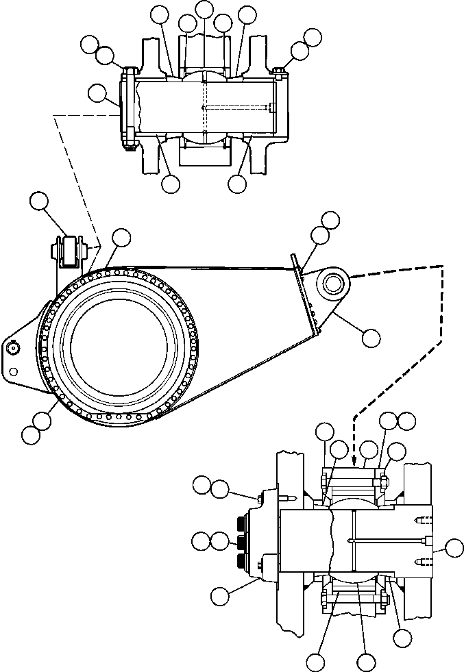 Komatsu parts book diagram for AFE57-X 830E-AC S/N A30101     HIBBING TACONITE: DRIVE AXLE & MOUNTING