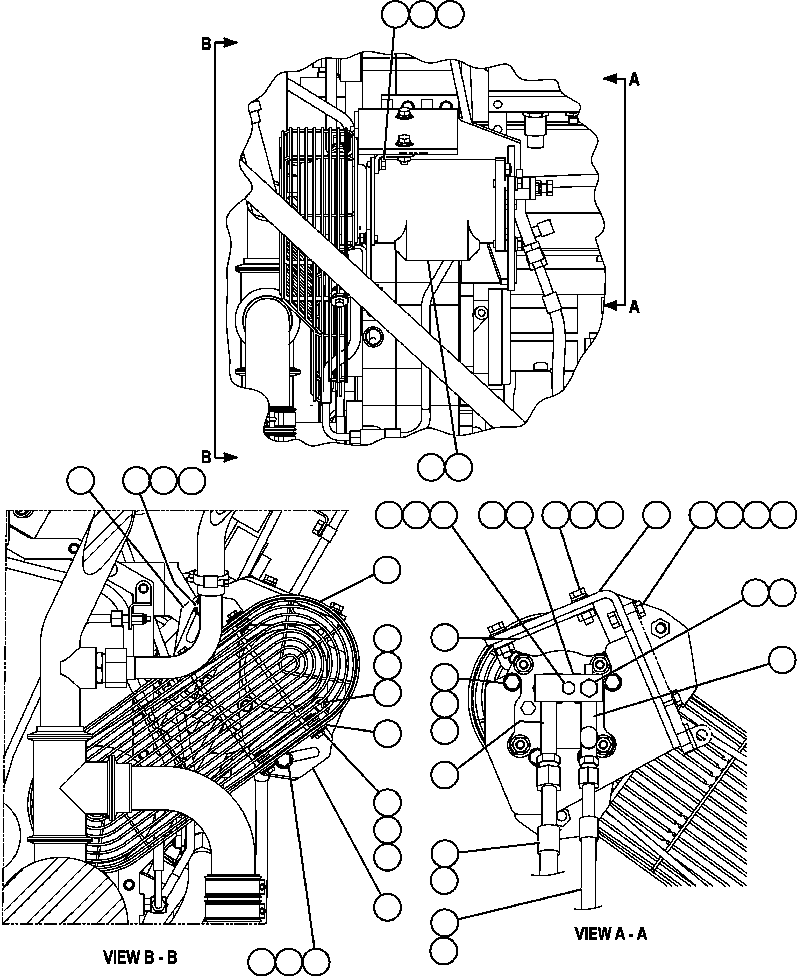 Komatsu parts book diagram for AFE57-X 830E-AC S/N A30101     HIBBING TACONITE: AIR CONDITIONER COMPRESSOR INSTALLATION - 1