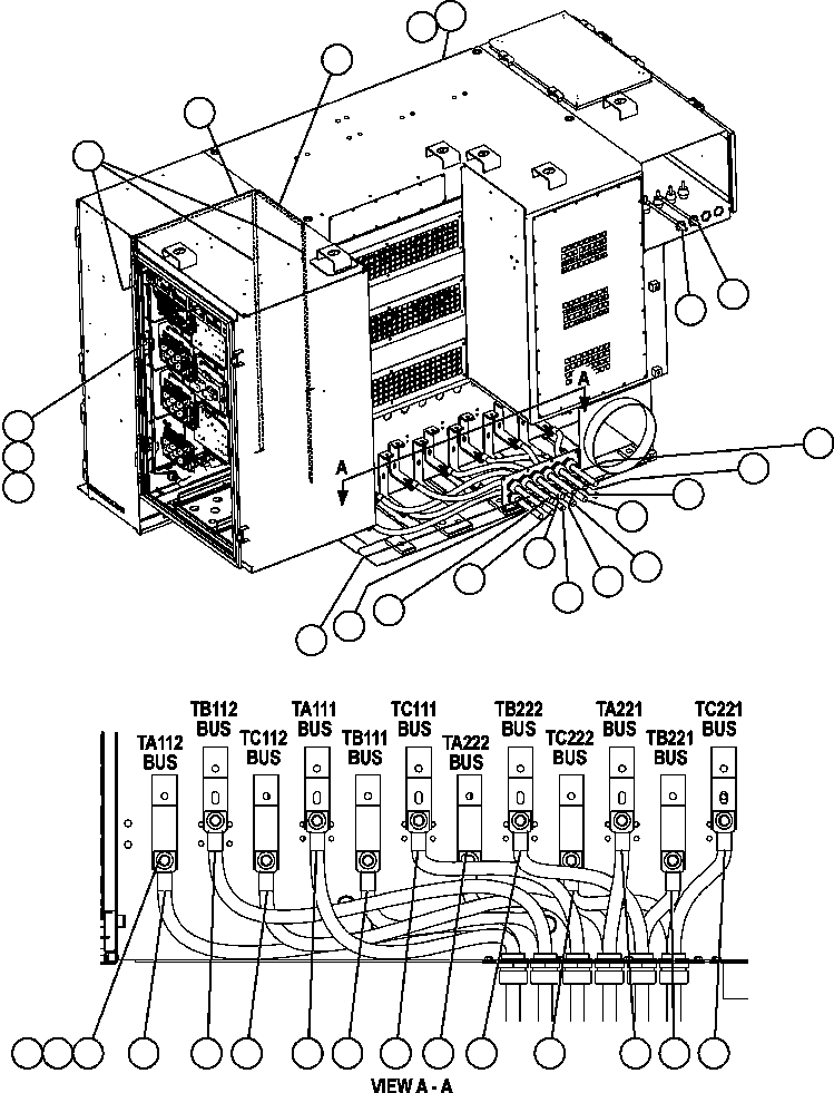 Komatsu parts book diagram for AFE57-X 830E-AC S/N A30101     HIBBING TACONITE: CONTROL CABINET WIRING