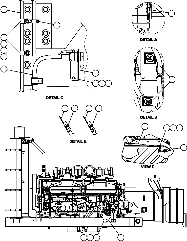 Komatsu parts book diagram for AFE57-X 830E-AC S/N A30101     HIBBING TACONITE: ENGINE WIRING