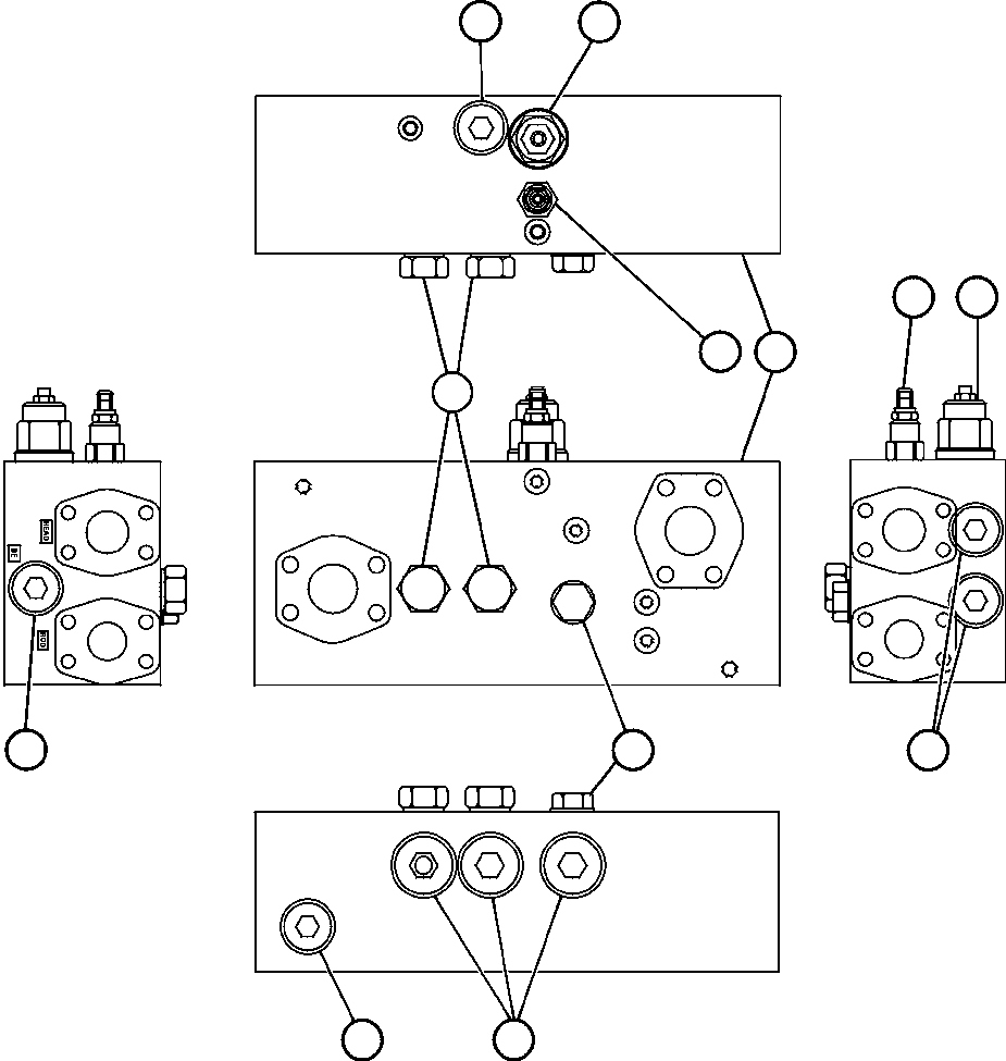 Komatsu parts book diagram for AFE57-X 830E-AC S/N A30101     HIBBING TACONITE: OVERCENTER MANIFOLD VALVE ASSM (PC0522)