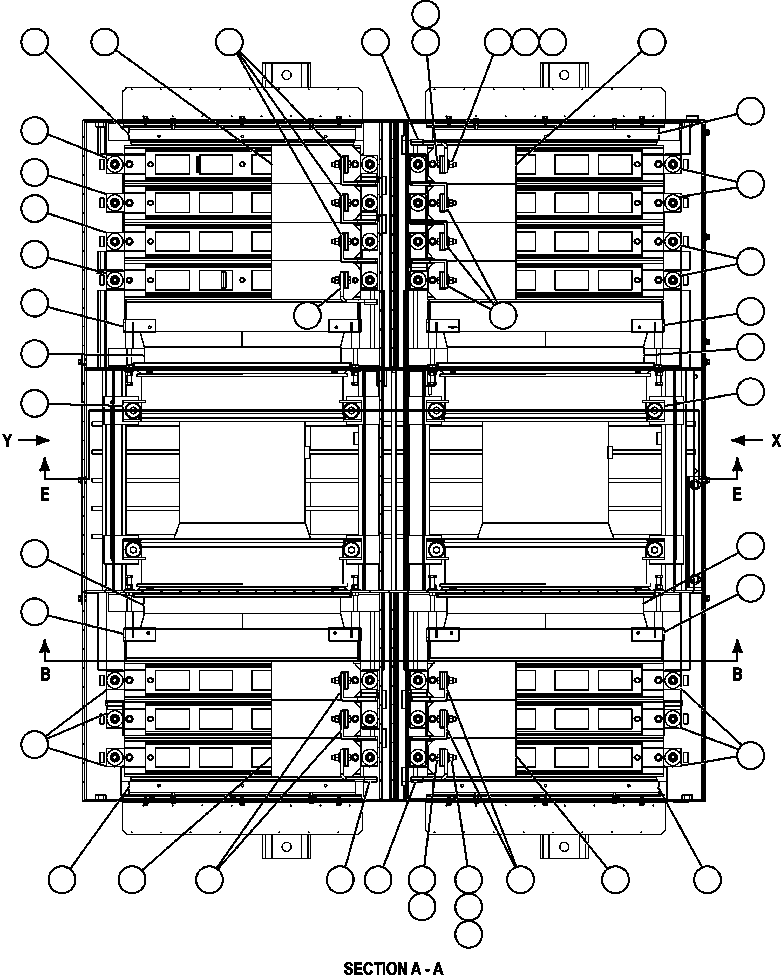 Komatsu parts book diagram for AFE57-X 830E-AC S/N A30101     HIBBING TACONITE: RETARDING GRID ASSEMBLY - 2 (PC1645)