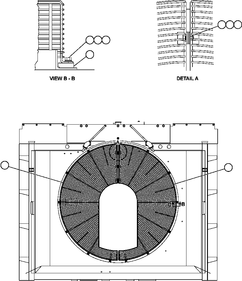Komatsu parts book diagram for AFE59-A 930E-4 S/N A30465 - A30466    CODELCO GABY: FAN GUARD INSTALLATION