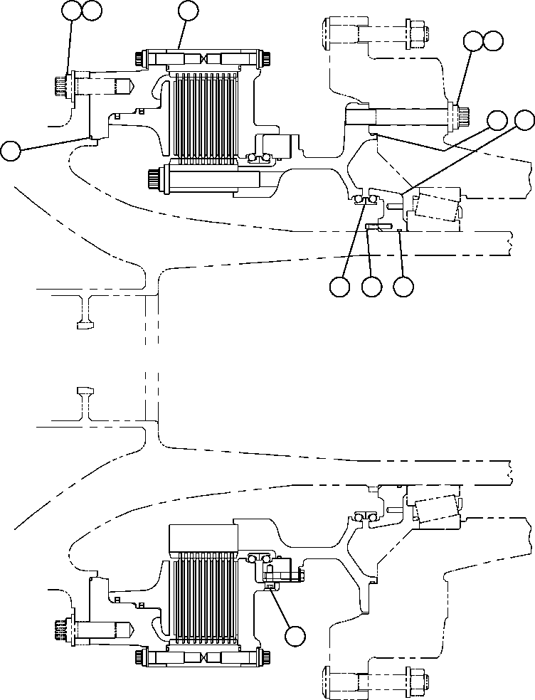 Komatsu parts book diagram for AFE59-A 930E-4 S/N A30465 - A30466    CODELCO GABY: REAR BRAKE MOUNTING
