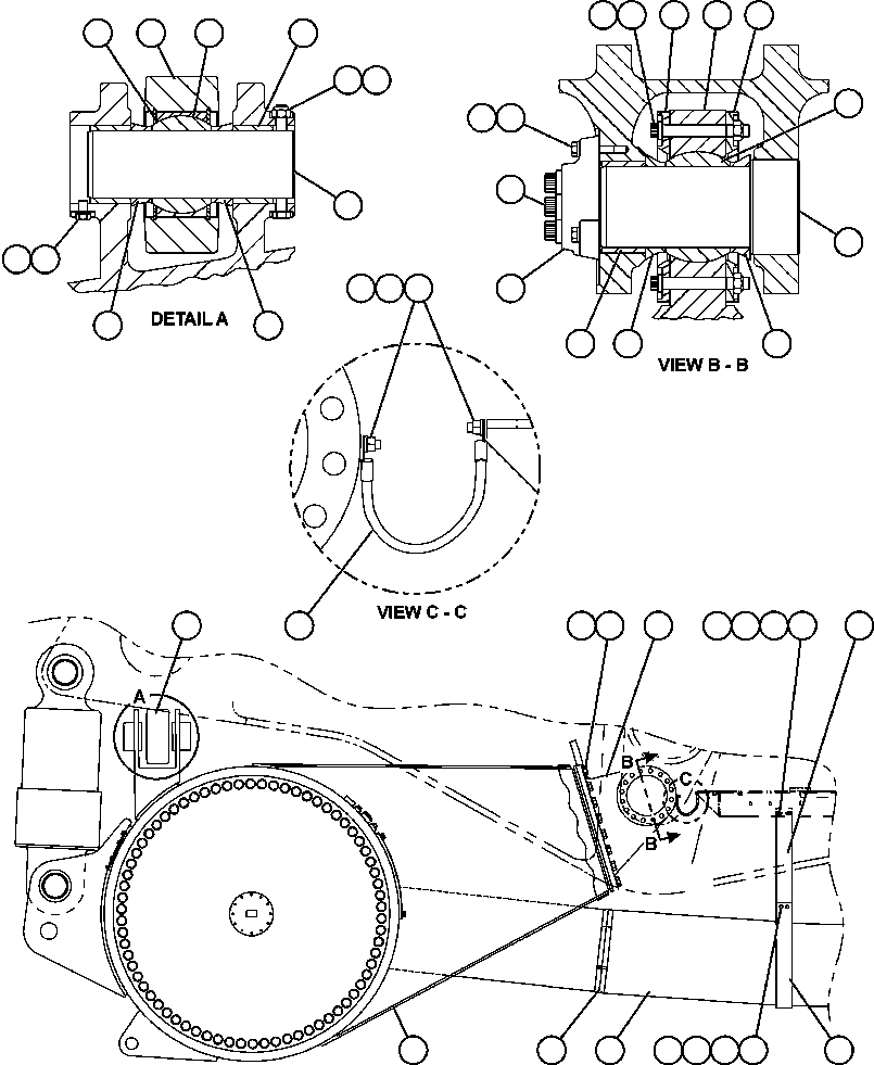 Komatsu parts book diagram for AFE59-A 930E-4 S/N A30465 - A30466    CODELCO GABY: DRIVE AXLE & MOUNTING