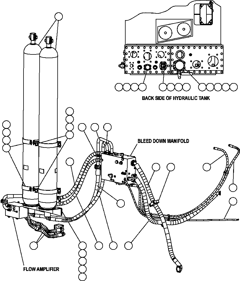 Komatsu parts book diagram for AFE59-A 930E-4 S/N A30465 - A30466    CODELCO GABY: STEERING SYSTEM PIPING