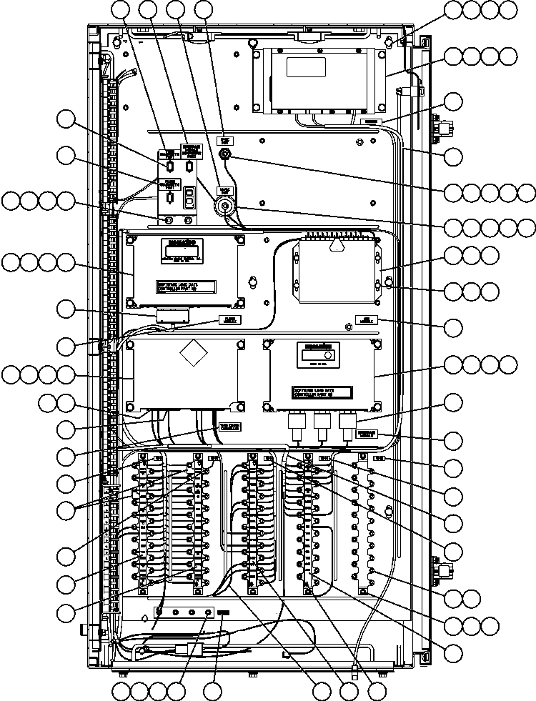 Komatsu parts book diagram for AFE59-A 930E-4 S/N A30465 - A30466    CODELCO GABY: AUXILIARY CONTROL CABINET COMPONENTS - RIGHT WALL