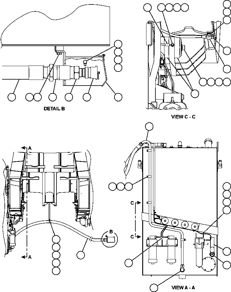 Komatsu parts book diagram for AFE59-A 930E-4 S/N A30465 - A30466    CODELCO GABY: FUEL TANK INSTALLATION & PIPING - 1