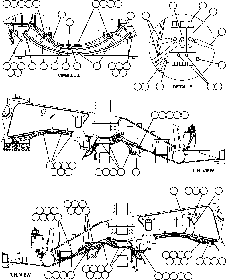 Komatsu parts book diagram for AFE59-A 930E-4 S/N A30465 - A30466    CODELCO GABY: AUTO LUBE SYSTEM HOSE ROUTING
