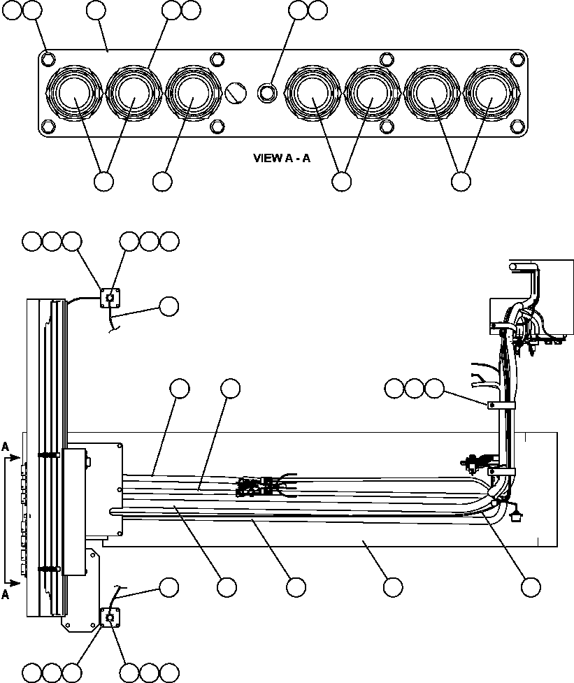 Komatsu parts book diagram for AFE59-BJ 930E-4 S/N A30694, A30695, A30698, A30709 & A30723    DOWNER EDI MINING: CAB CONNECTOR PLATE & WIRING