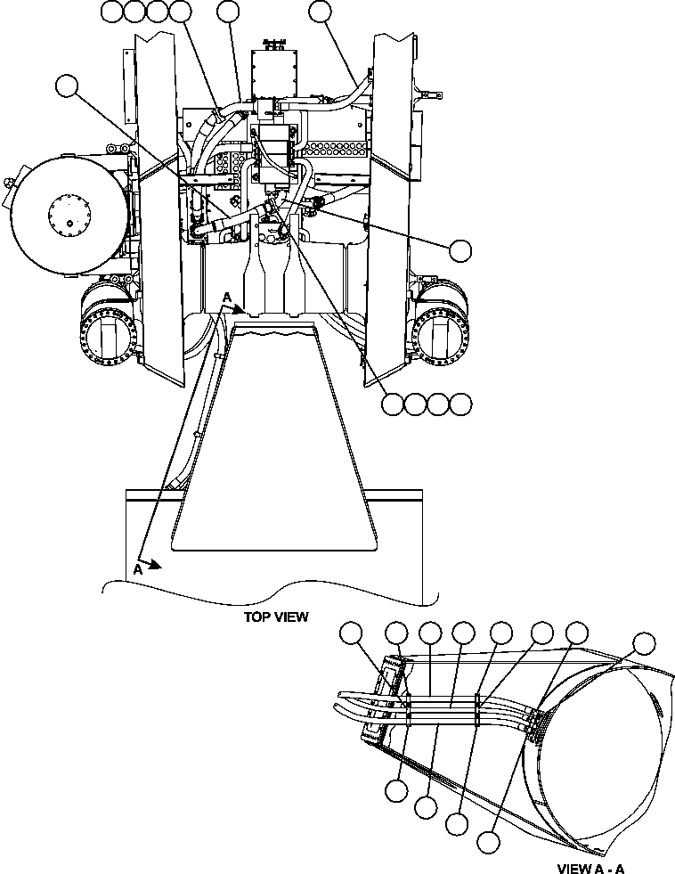 Komatsu parts book diagram for AFE59-BJ 930E-4 S/N A30694, A30695, A30698, A30709 & A30723    DOWNER EDI MINING: BRAKE COOLING PIPING - REAR