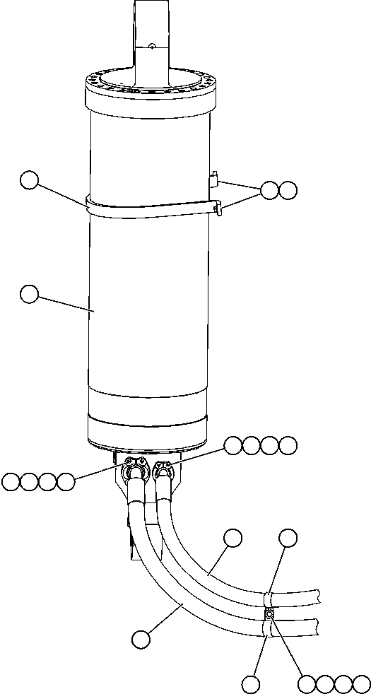 Komatsu parts book diagram for AFE59-BJ 930E-4 S/N A30694, A30695, A30698, A30709 & A30723    DOWNER EDI MINING: HOIST CYLINDER & PIPING