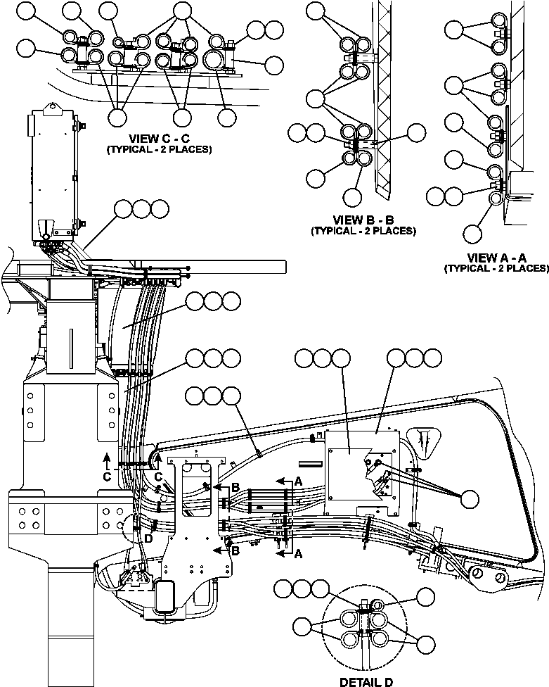 Komatsu parts book diagram for AFE59-BJ 930E-4 S/N A30694, A30695, A30698, A30709 & A30723    DOWNER EDI MINING: HYDRAULIC BRAKE CABINET HOSE ROUTING ( 2/2)