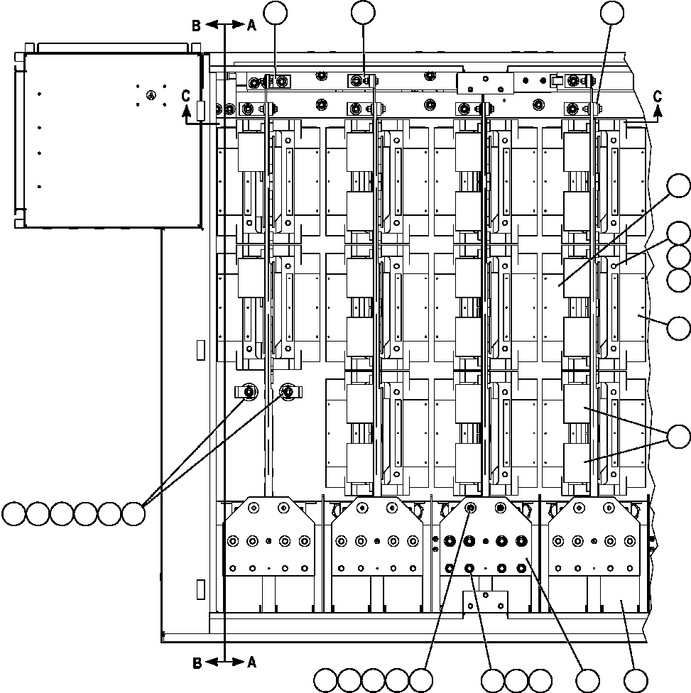Komatsu parts book diagram for AFE59-BJ 930E-4 S/N A30694, A30695, A30698, A30709 & A30723    DOWNER EDI MINING: CONTROL CABINET - RIGHT FRONT (PC2522)