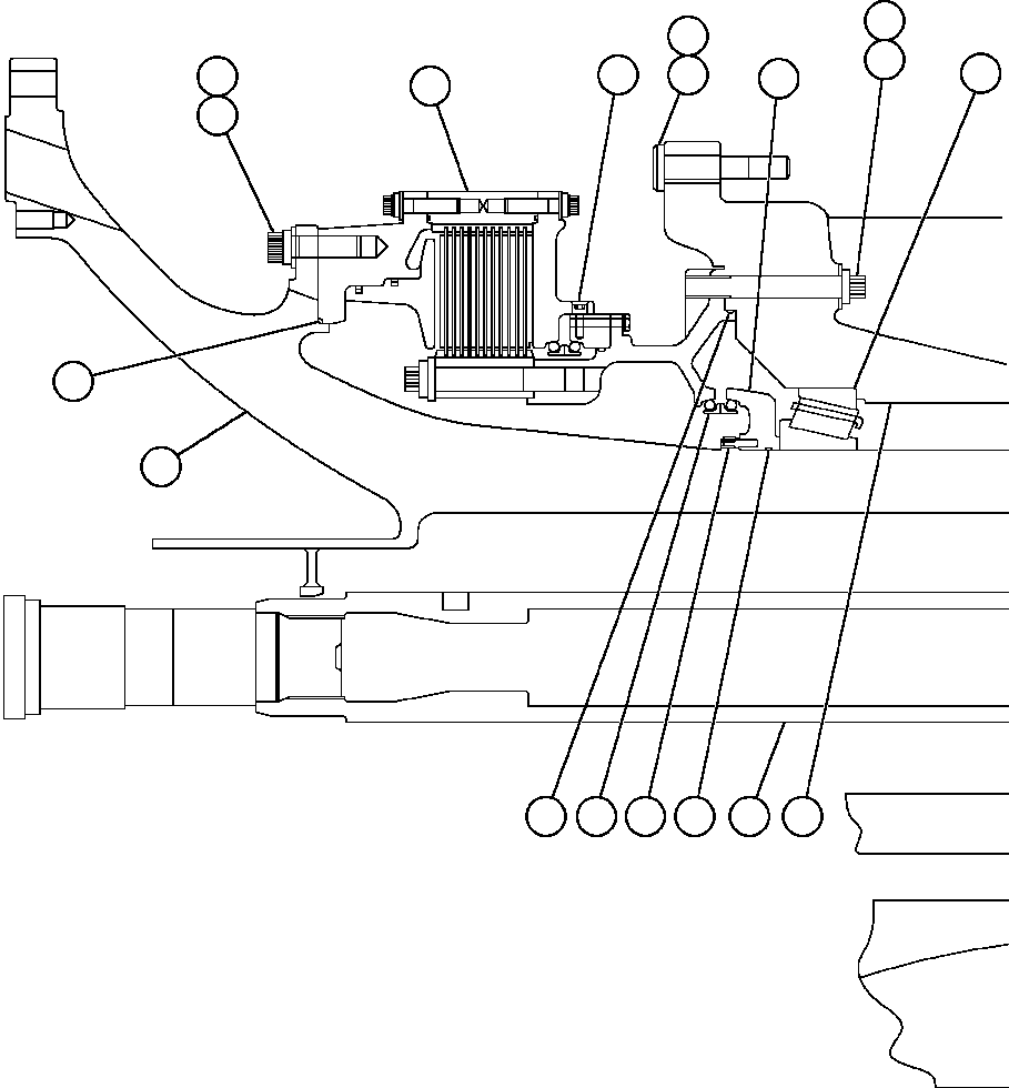 Komatsu parts book diagram for AFE59-BJ 930E-4 S/N A30694, A30695, A30698, A30709 & A30723    DOWNER EDI MINING: TRANSMISSION, MOTORIZED WHEEL  1/2 (GE1825)