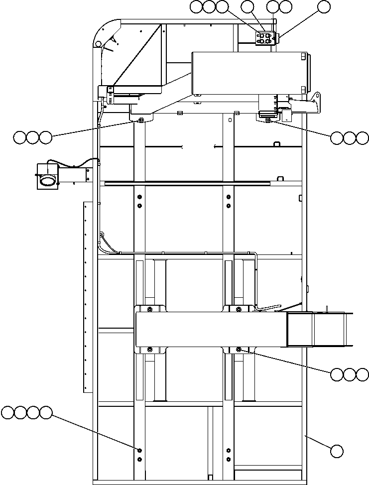 Komatsu parts book diagram for AFE59-BM 930E-4 S/N A30712 - A30714      CODELCO: R.H. DECK & BUMPER MOUNTING