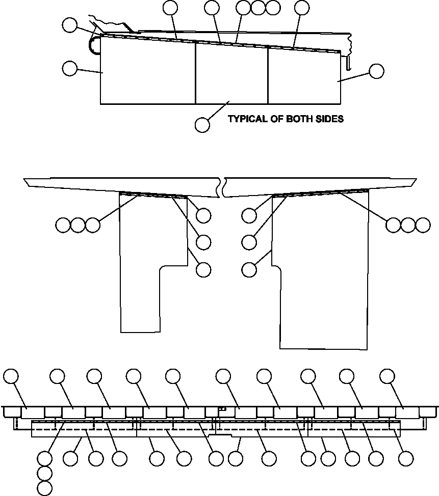 Komatsu parts book diagram for AFE59-BM 930E-4 S/N A30712 - A30714      CODELCO: BODY TO DECK & BODY MUD FLAP INSTL
