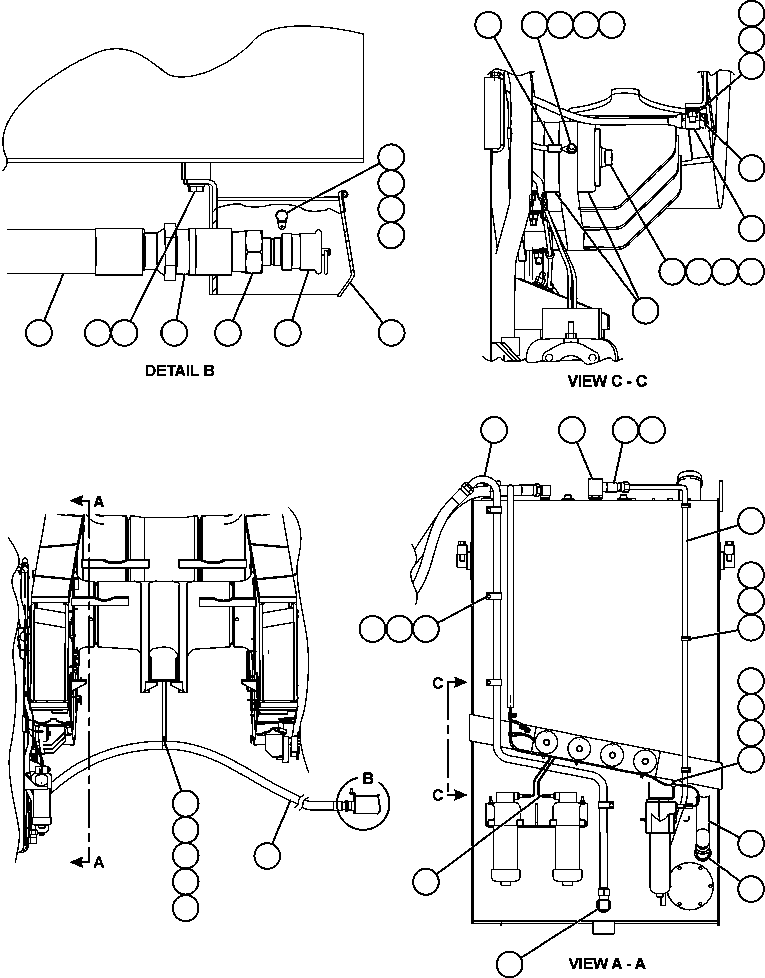 Komatsu parts book diagram for AFE59-BM 930E-4 S/N A30712 - A30714      CODELCO: FUEL TANK INSTALLATION & PIPING ( 2/2)