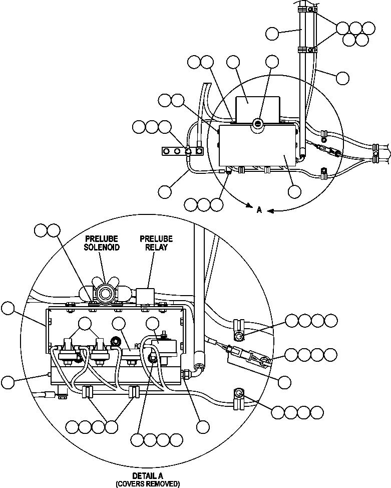 Komatsu parts book diagram for AFE59-BM 930E-4 S/N A30712 - A30714      CODELCO: ENGINE WIRING - OIL PRESSURE MANIFOLD