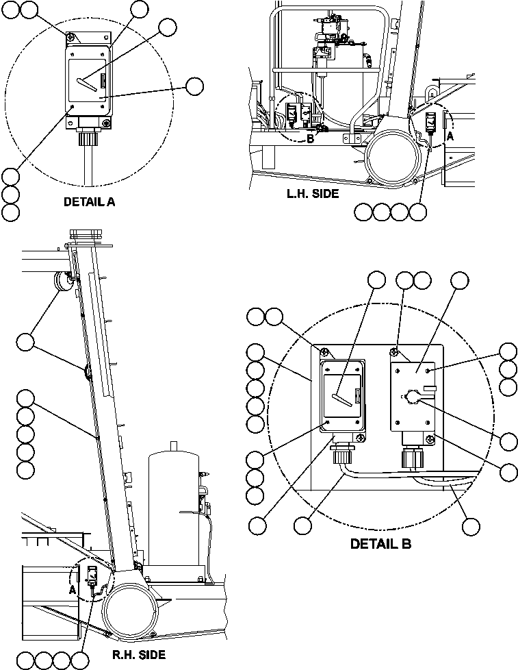 Komatsu parts book diagram for AFE59-BM 930E-4 S/N A30712 - A30714      CODELCO: SERVICE LIGHT & SWITCHES INSTALLATION