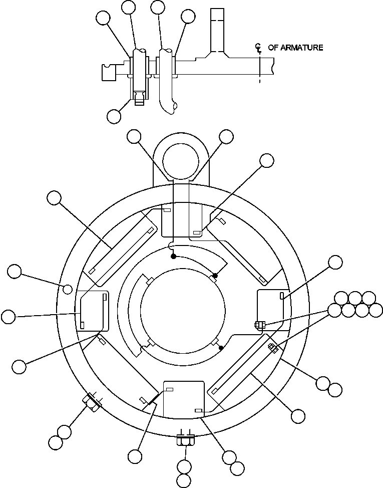 Komatsu parts book diagram for AFE59-BM 930E-4 S/N A30712 - A30714      CODELCO: BLOWER MOTOR (BRUSH HOLDER WIRING) (XA4146)