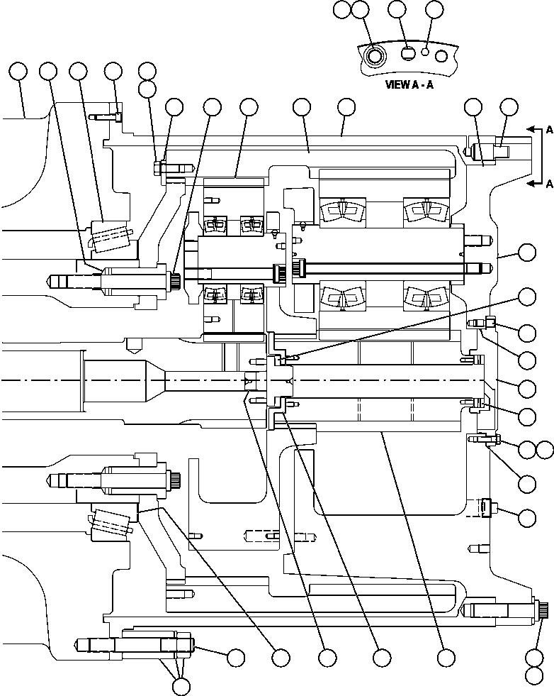 Komatsu parts book diagram for AFE59-BM 930E-4 S/N A30712 - A30714      CODELCO: TRANSMISSION, MOTORIZED WHEEL  1/2 (GE1825)