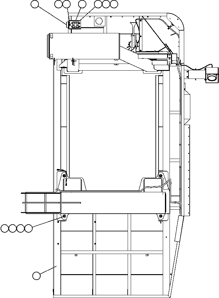 Komatsu parts book diagram for AFE59-BR 930E-4 S/N A30742     FORDING: L.H. DECK & BUMPER MOUNTING