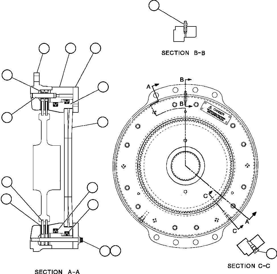 Komatsu parts book diagram for AFE59-BR 930E-4 S/N A30742     FORDING: PARKING BRAKE ASSEMBLY (EF6160)