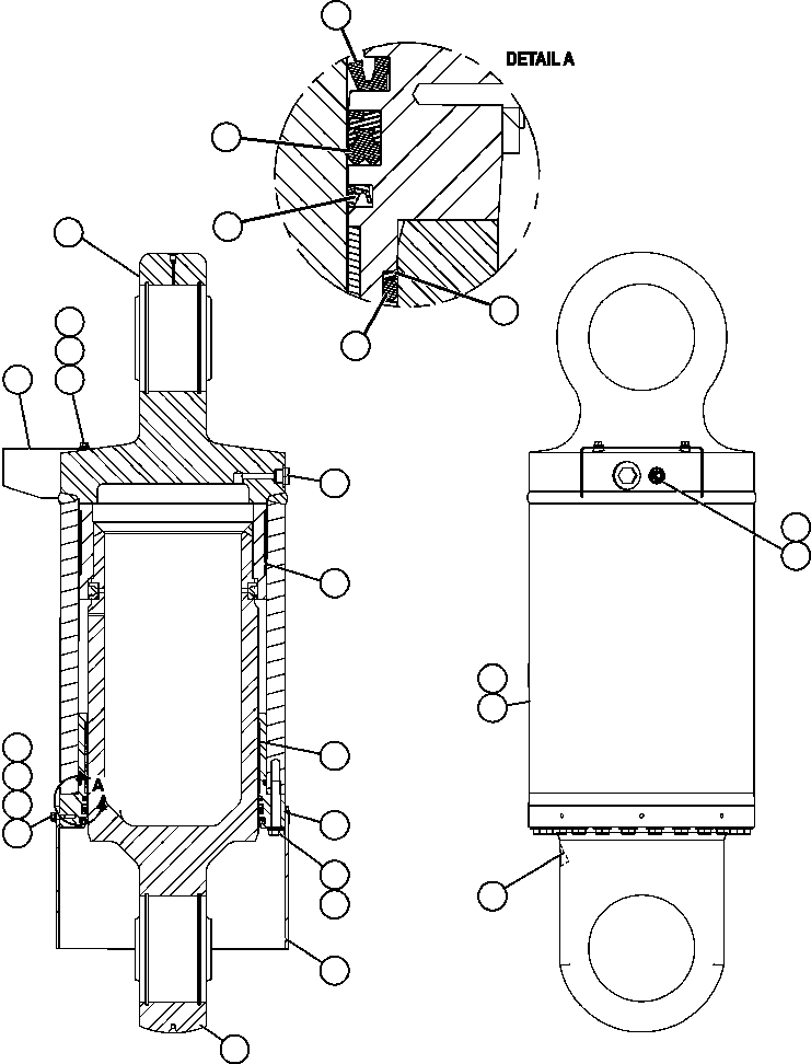Komatsu parts book diagram for AFE59-BR 930E-4 S/N A30742     FORDING: REAR SUSPENSION ASSEMBLY (EL7309)