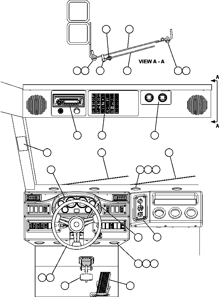 Komatsu parts book diagram for AFE59-BR 930E-4 S/N A30742     FORDING: OPERATOR CONTROLS & CAB FEATURES