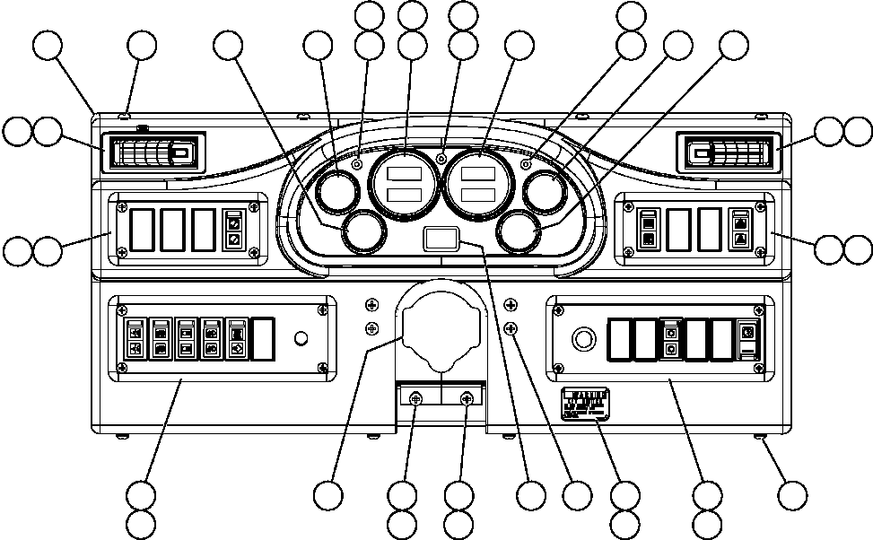 Komatsu parts book diagram for AFE59-BR 930E-4 S/N A30742     FORDING: INSTRUMENT PANEL ASSEMBLY