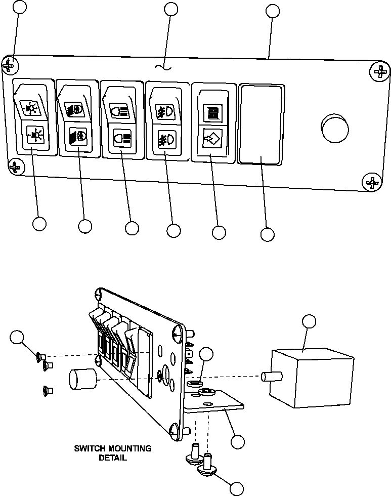 Komatsu parts book diagram for AFE59-BR 930E-4 S/N A30742     FORDING: LOWER L.H. DASH MODULE