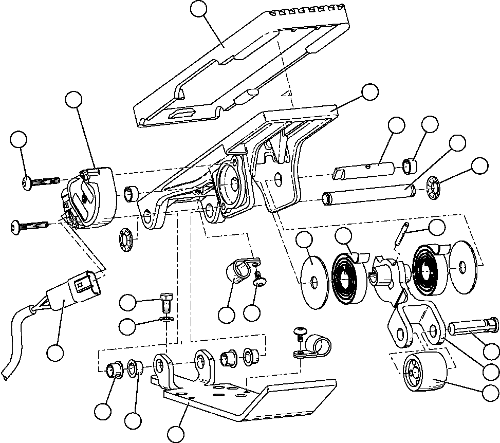 Komatsu parts book diagram for AFE59-BR 930E-4 S/N A30742     FORDING: ELECTRONIC TREADLE (PB9506)